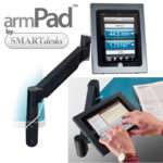 armPad holds the iPad on a metal arm for easy positioning