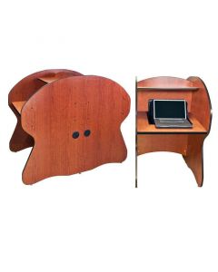 Library Computer Carrel for Single User and Locking Laptop