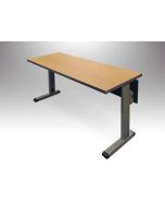 84" x 30"  Computer Lab Tables in laminate and PVC trim modesty panel and racetrack column legs