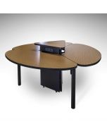 Collaborative Conference Table with accessible center power and data cabinet